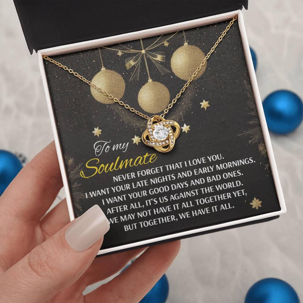 Gift for Soulmate - Have It All - Love Knot Pendant Necklace - Mallard Moon Gift Shop