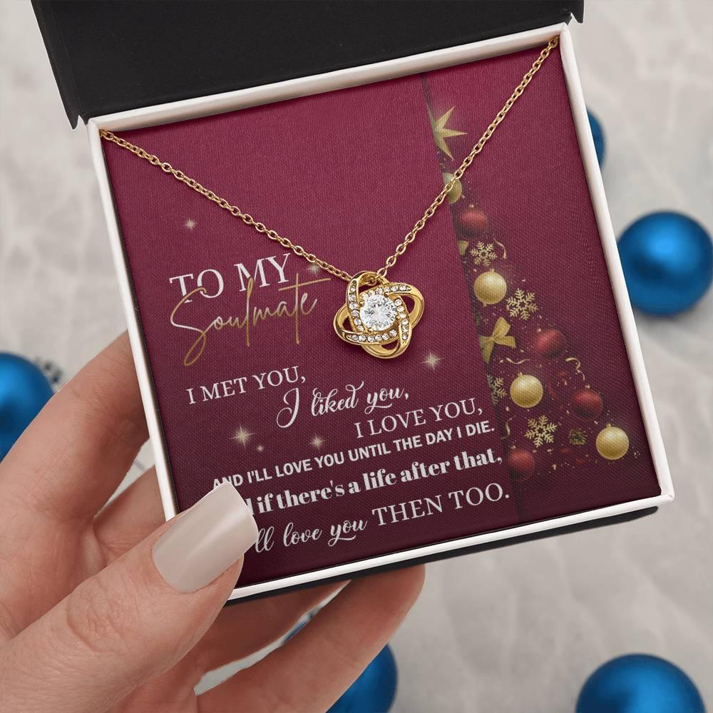 Gift for Soulmate - Love You Then - Love Knot Pendant Necklace - Mallard Moon Gift Shop