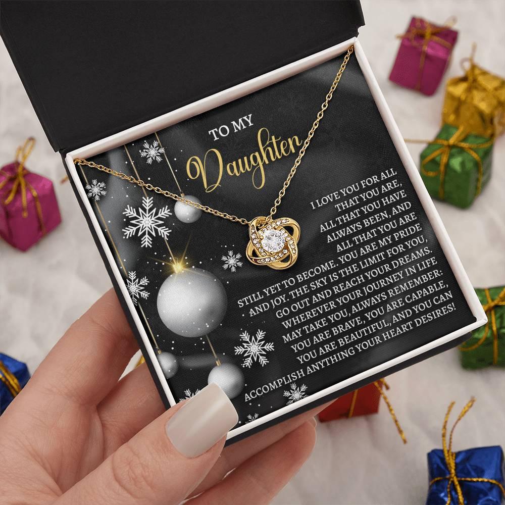 Gift for Daughter - Pride And Joy - Love Knot Pendant Necklace - Mallard Moon Gift Shop