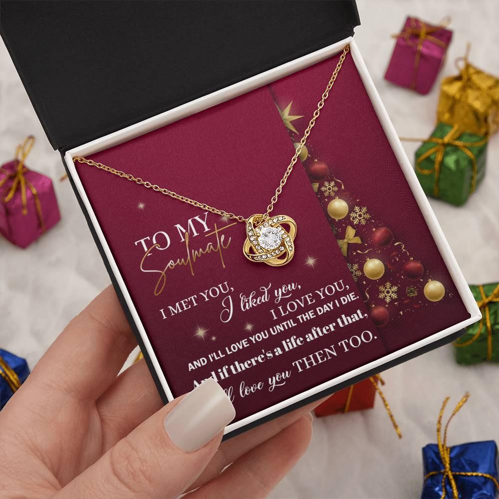 Gift for Soulmate - Love You Then - Love Knot Pendant Necklace - Mallard Moon Gift Shop