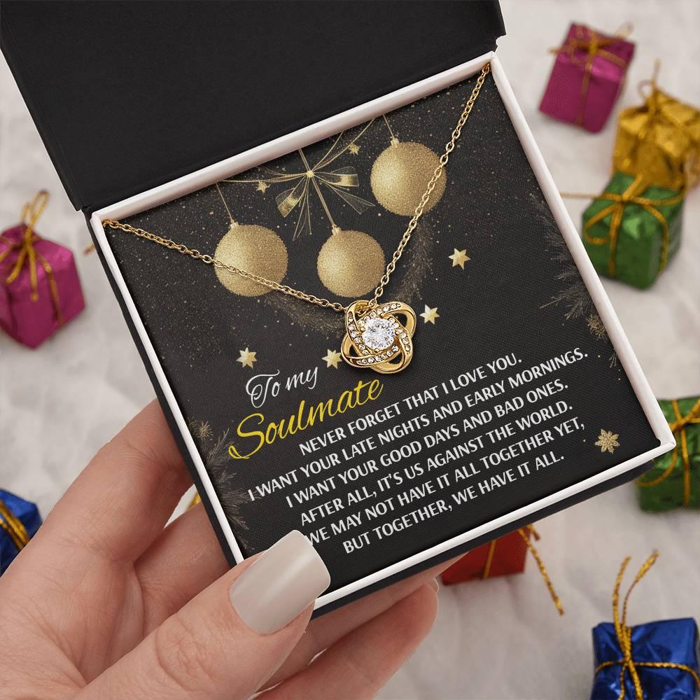 Gift for Soulmate - Have It All - Love Knot Pendant Necklace - Mallard Moon Gift Shop