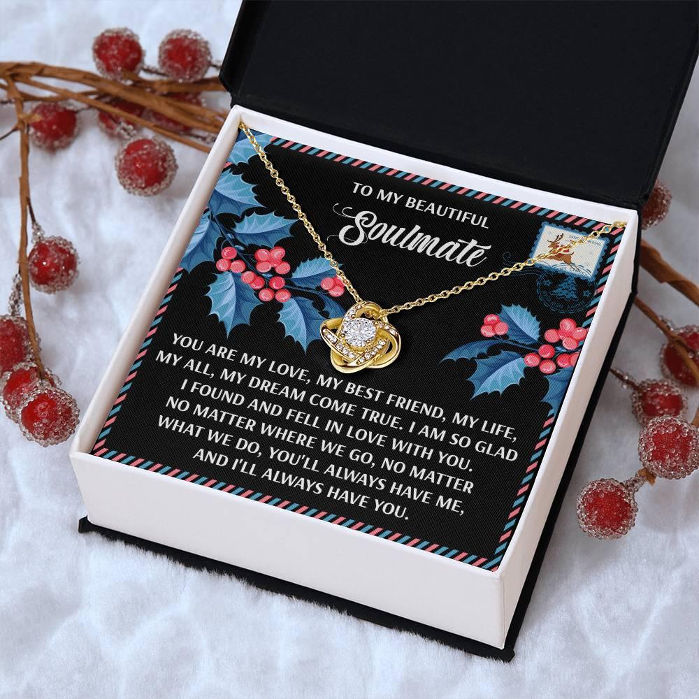 Gift for Soulmate - Fell In Love - Love Knot Pendant Necklace - Mallard Moon Gift Shop