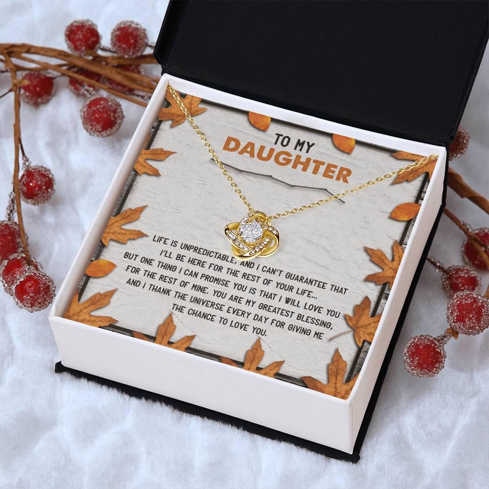 Daughter - My Greatest Blessing - Love Knot Pendant Necklace - Mallard Moon Gift Shop