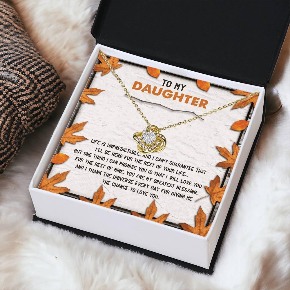 Daughter - My Greatest Blessing - Love Knot Pendant Necklace - Mallard Moon Gift Shop