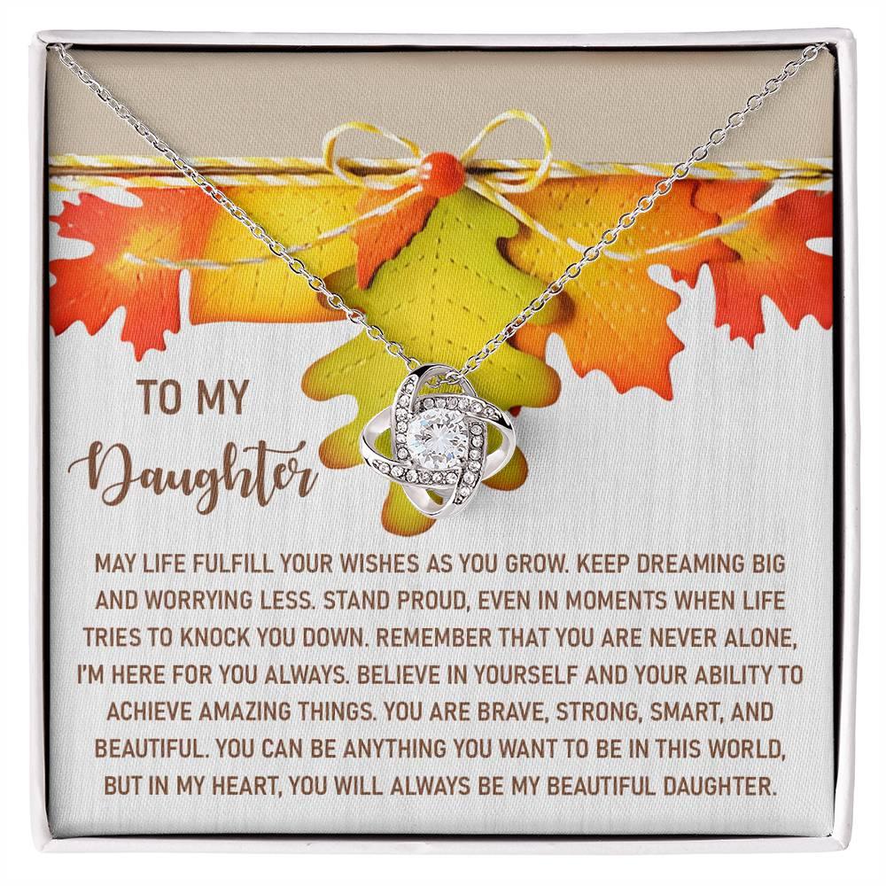 Gift for Daughter - For You Always - Love Knot Pendant Necklace - Mallard Moon Gift Shop
