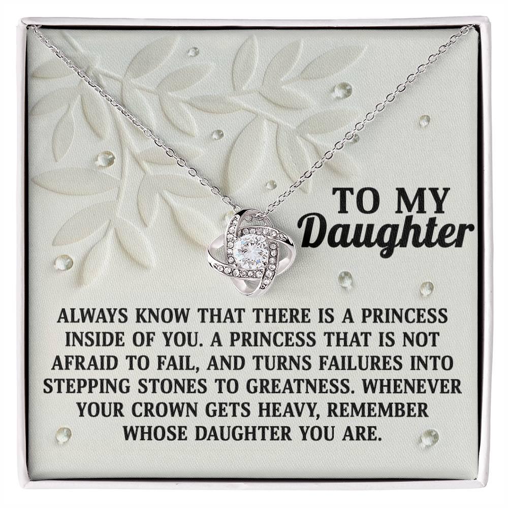 Gift for Daughter - Inside Of You - Love Knot Pendant Necklace - Mallard Moon Gift Shop