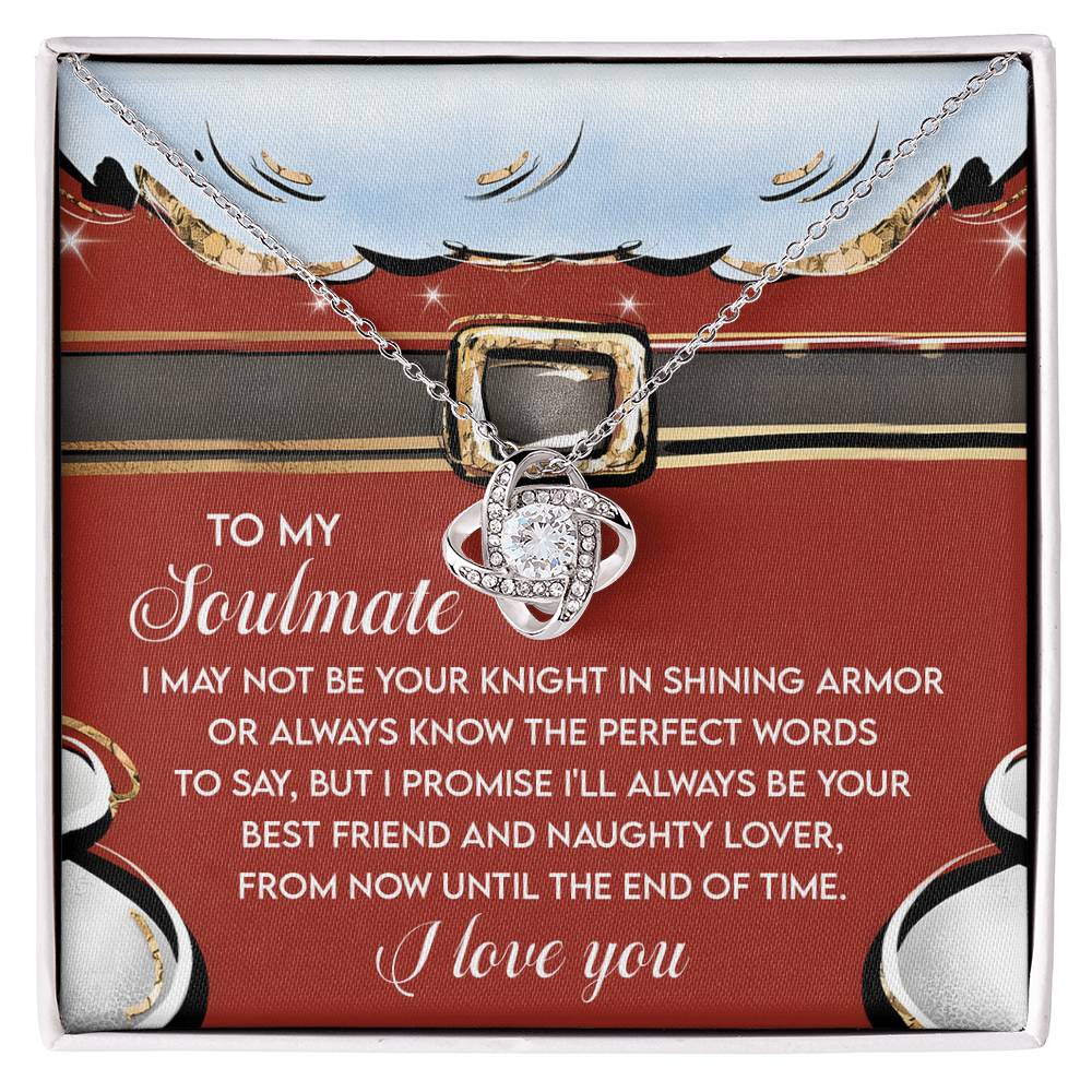 Gift for Soulmate - Naughty Lover - Love Knot Pendant Necklace - Mallard Moon Gift Shop