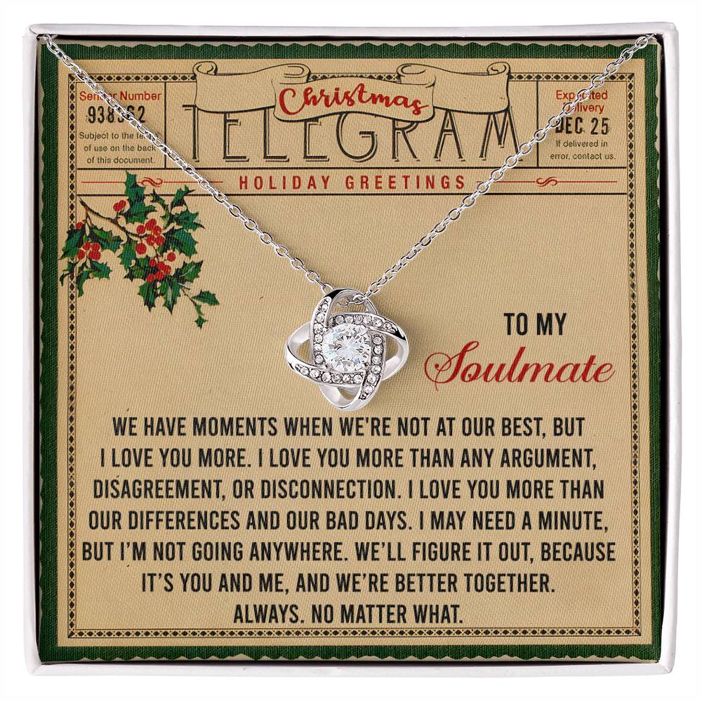 Gift for Soulmate - Better Together - Love Knot Pendant Necklace - Mallard Moon Gift Shop