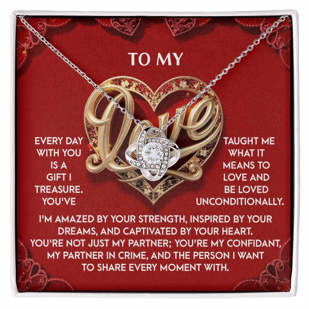 Romantic Valentine's Day, Anniversary, or Birthday Gift for Soulmate, Wife or Girlfriend Love Knot Pendant Necklace - Mallard Moon Gift Shop