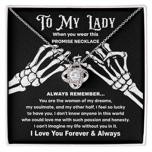 Soulmate Woman of My Dreams Halloween Inspired Love Knot Necklace - Mallard Moon Gift Shop