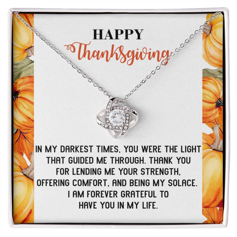 Gift for Thanksgiving - Guided Me Through - Love Knot Pendant Necklace - Mallard Moon Gift Shop