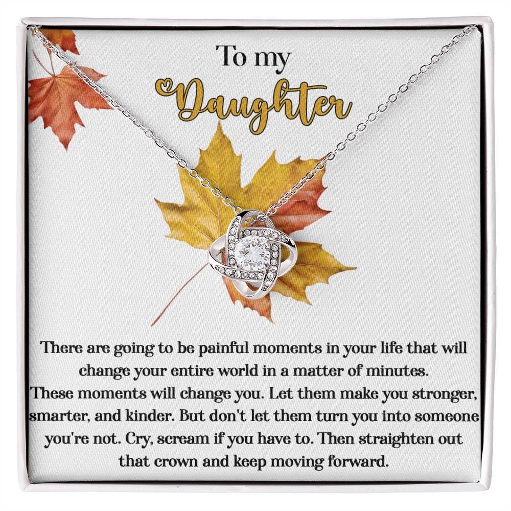 Gift for Daughter - Make You Stronger - Love Knot Pendant Necklace - Mallard Moon Gift Shop