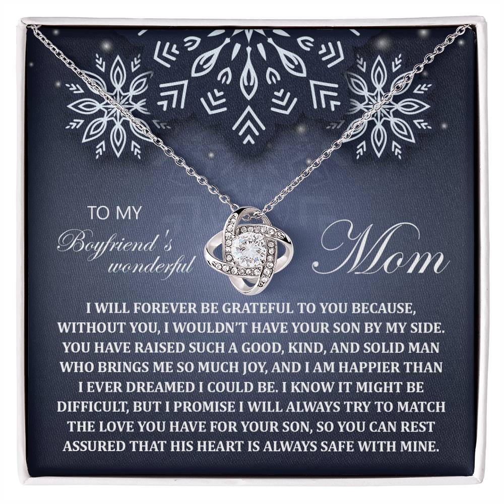 Gift for Boyfriend's Mom - By My Side - Love Knot Pendant Necklace - Mallard Moon Gift Shop