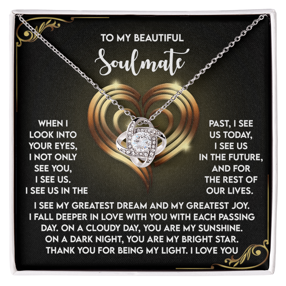Soulmate Necklace – Celebrate Eternal Love with This Heartfelt Message and Pendant - Mallard Moon Gift Shop