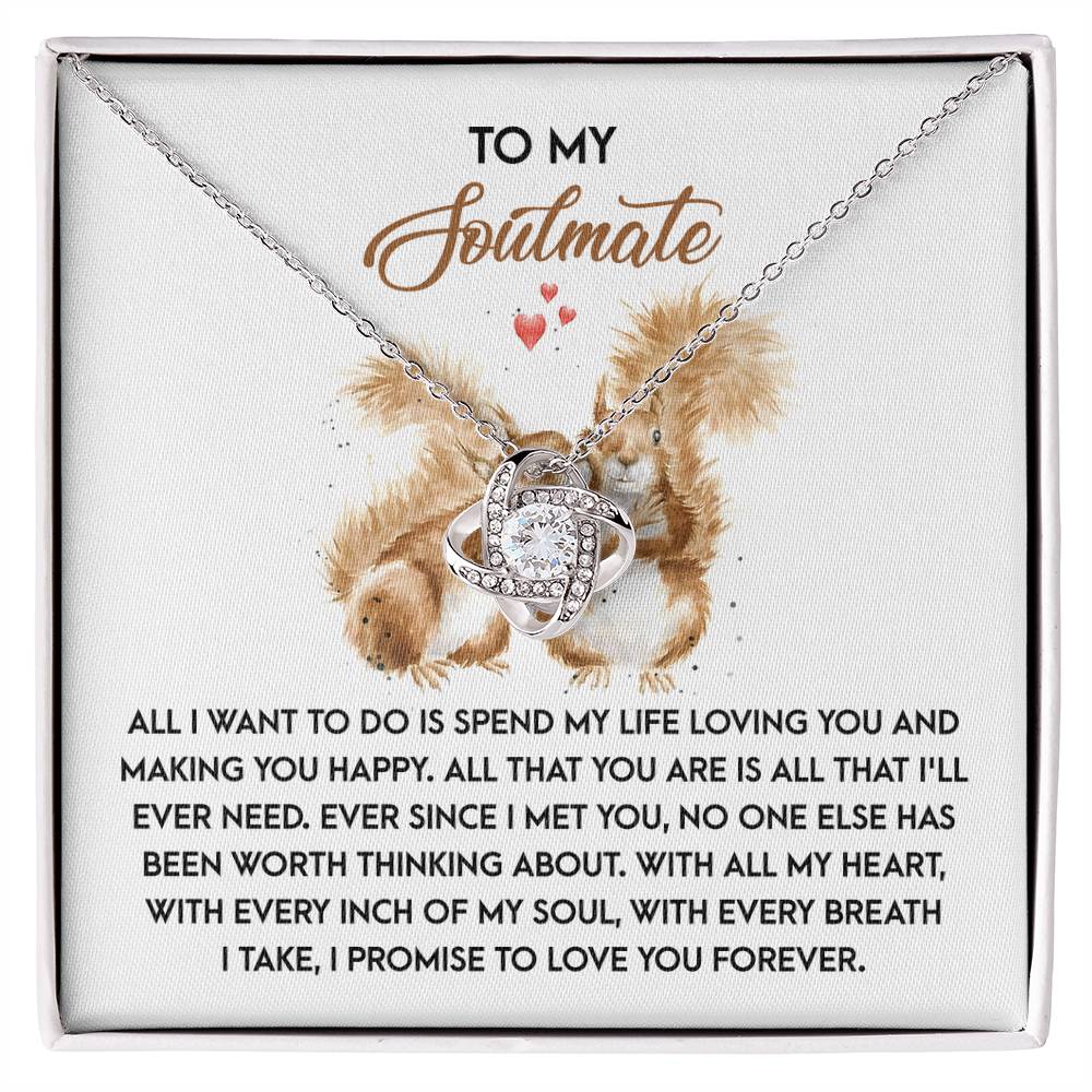 Gift for Soulmate - Making You Happy - Love Knot Pendant Necklace - Mallard Moon Gift Shop