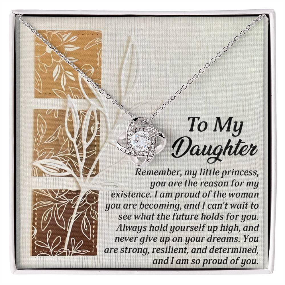 Gift for Daughter - Holds For You - Love Knot Pendant Necklace - Mallard Moon Gift Shop
