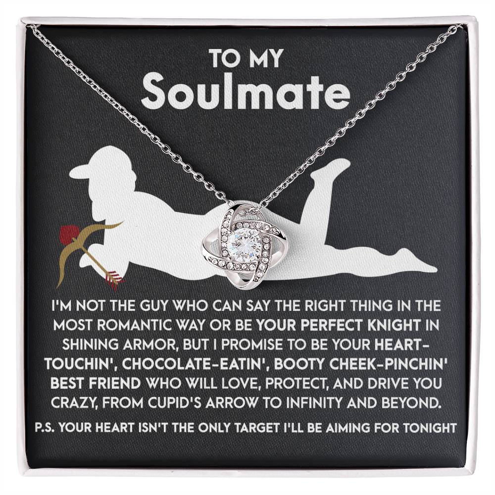Gift for Soulmate - Cupid's Arrow - Love Knot Pendant Necklace - A Playful and Romantic Gift for the Love of Your Life - Mallard Moon Gift Shop