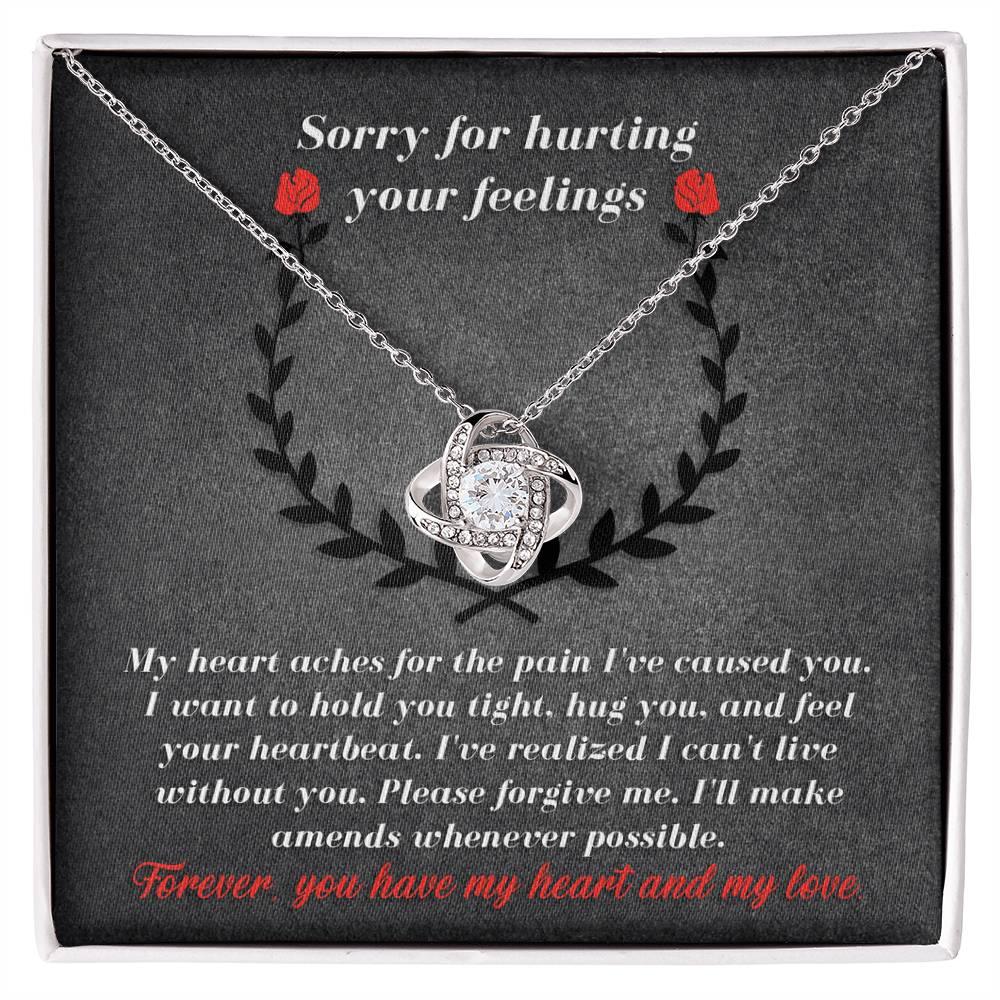 Apology Gift for Girlfriend, Wife, Soulmate - Sorry, Make Amends - Love Knot Pendant Necklace - Mallard Moon Gift Shop