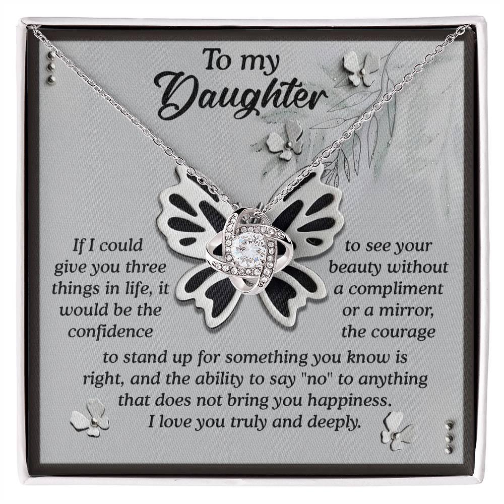 Gift for Daughter - See Your Beauty - Love Knot Pendant Necklace - Mallard Moon Gift Shop
