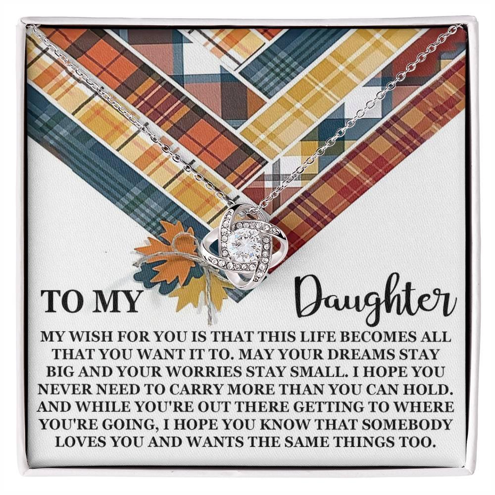 Gift for Daughter - The Same Things - Love Knot Pendant Necklace - Mallard Moon Gift Shop