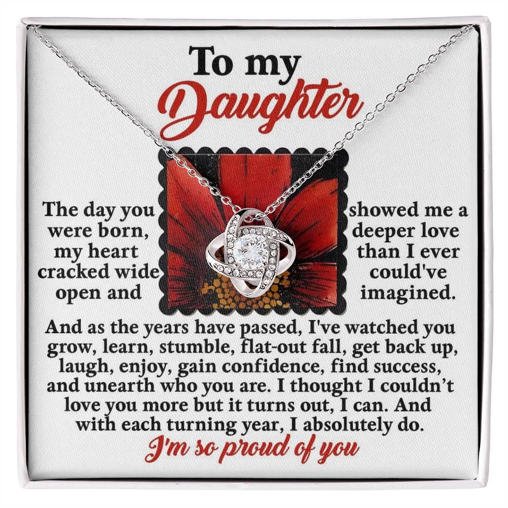 Gift for Daughter - A Deeper Love - Love Knot Pendant Necklace - Mallard Moon Gift Shop