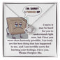 Apology Gift for Girlfriend, Wife, Soulmate - Sorry, The Best Thing - Love Knot Pendant Necklace - Mallard Moon Gift Shop