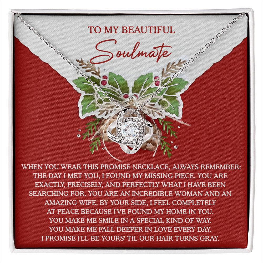 Gift for Soulmate - At Peace - Love Knot Pendant Necklace - Mallard Moon Gift Shop