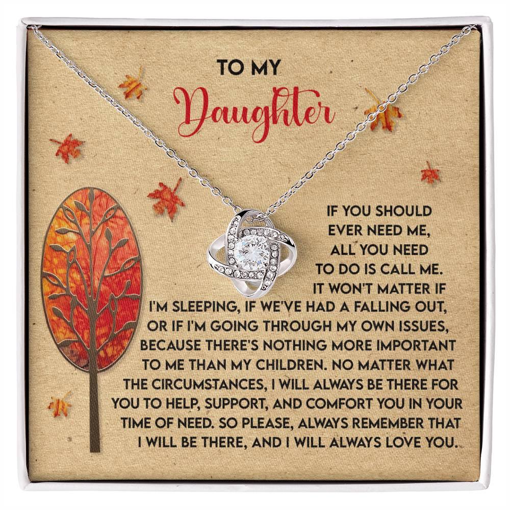 Gift for Daughter - Always Love You - Love Knot Pendant Necklace - Mallard Moon Gift Shop