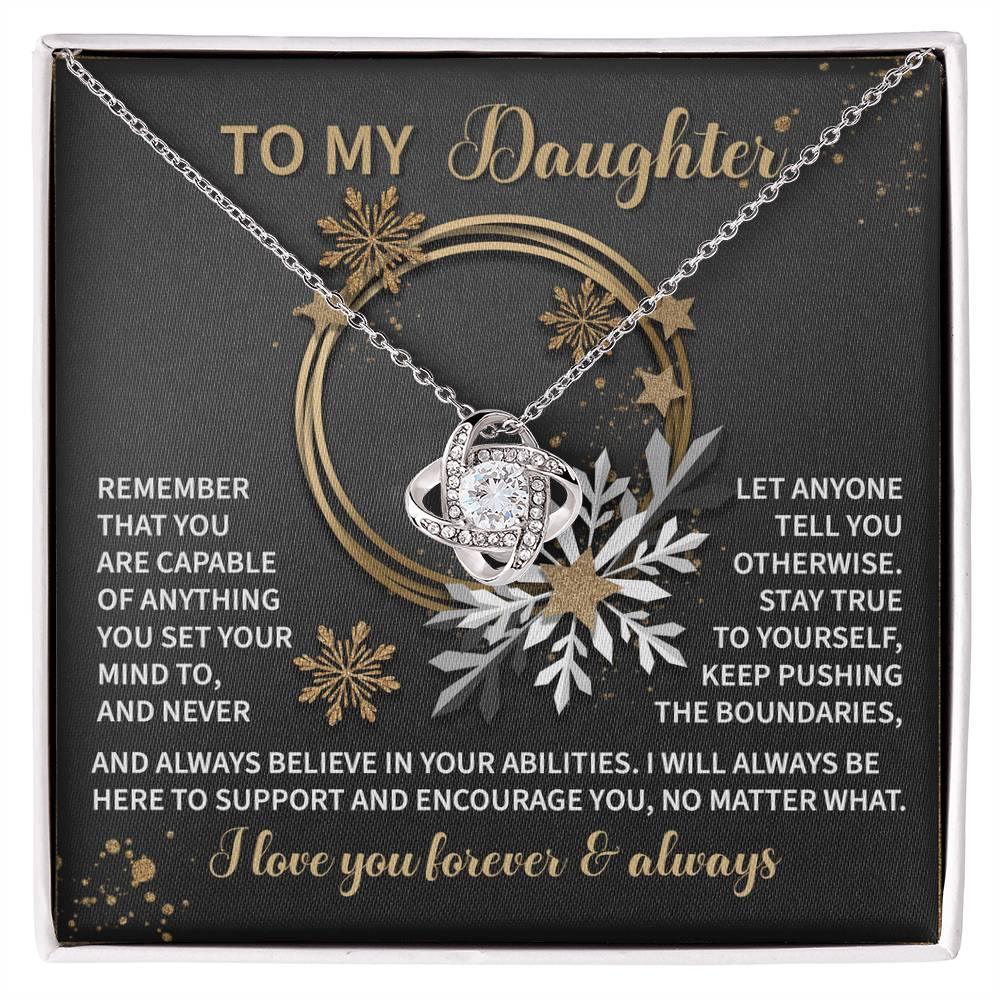 Gift for Daughter - Set Your Mind - Love Knot Pendant Necklace - Mallard Moon Gift Shop