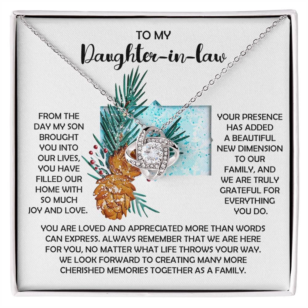 Gift for Daughter-in-Law - Here For You - Love Knot Pendant Necklace - Mallard Moon Gift Shop