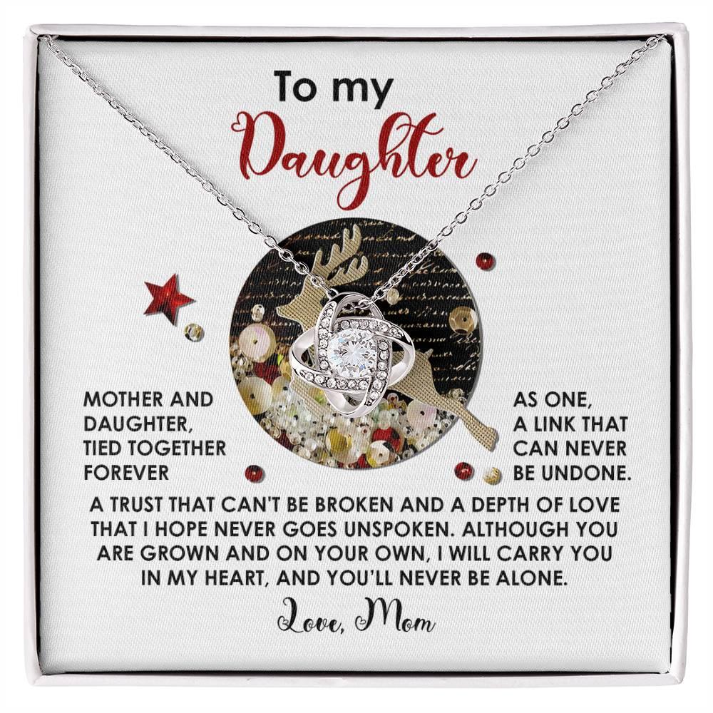 Gift for Daughter - Forever As One - Love Knot Pendant Necklace - Mallard Moon Gift Shop