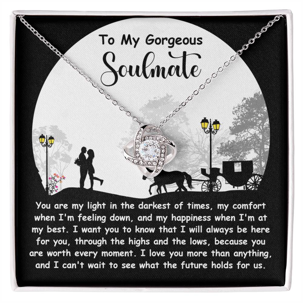 Romantic Anniversary, Valentine's Day Gift for Soulmate, Wife, Girlfriend - Light Of My Life - Love Knot Pendant Necklace - Mallard Moon Gift Shop
