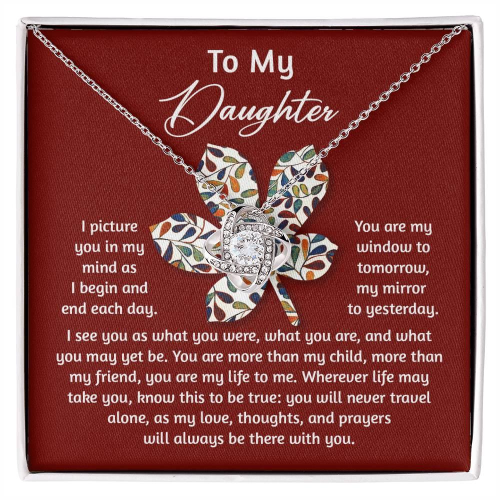 Gift for Daughter - To Be True - Love Knot Pendant Necklace - Mallard Moon Gift Shop