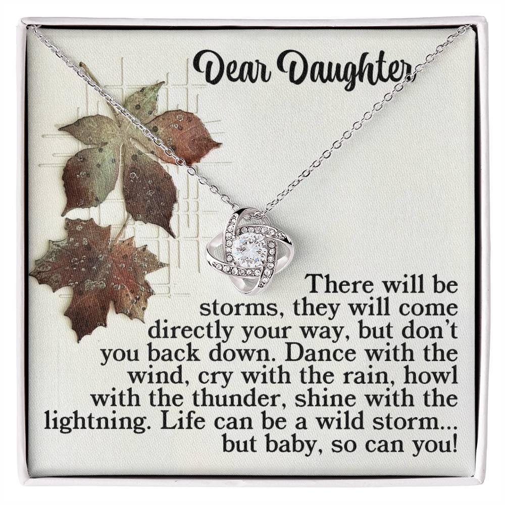 Gift for Daughter - With The Thunder - Love Knot Pendant Necklace - Mallard Moon Gift Shop