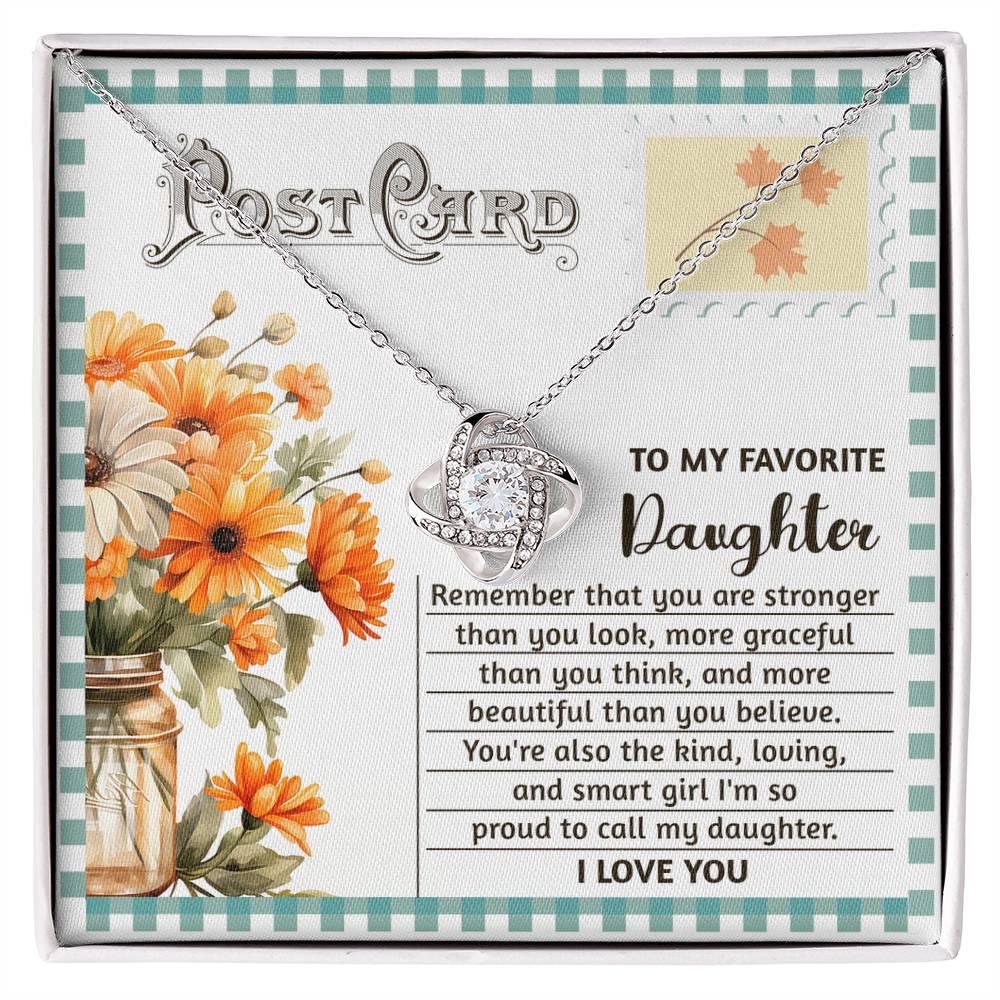 Daughter - Smart Girl - Love Knot Pendant Necklace - Mallard Moon Gift Shop