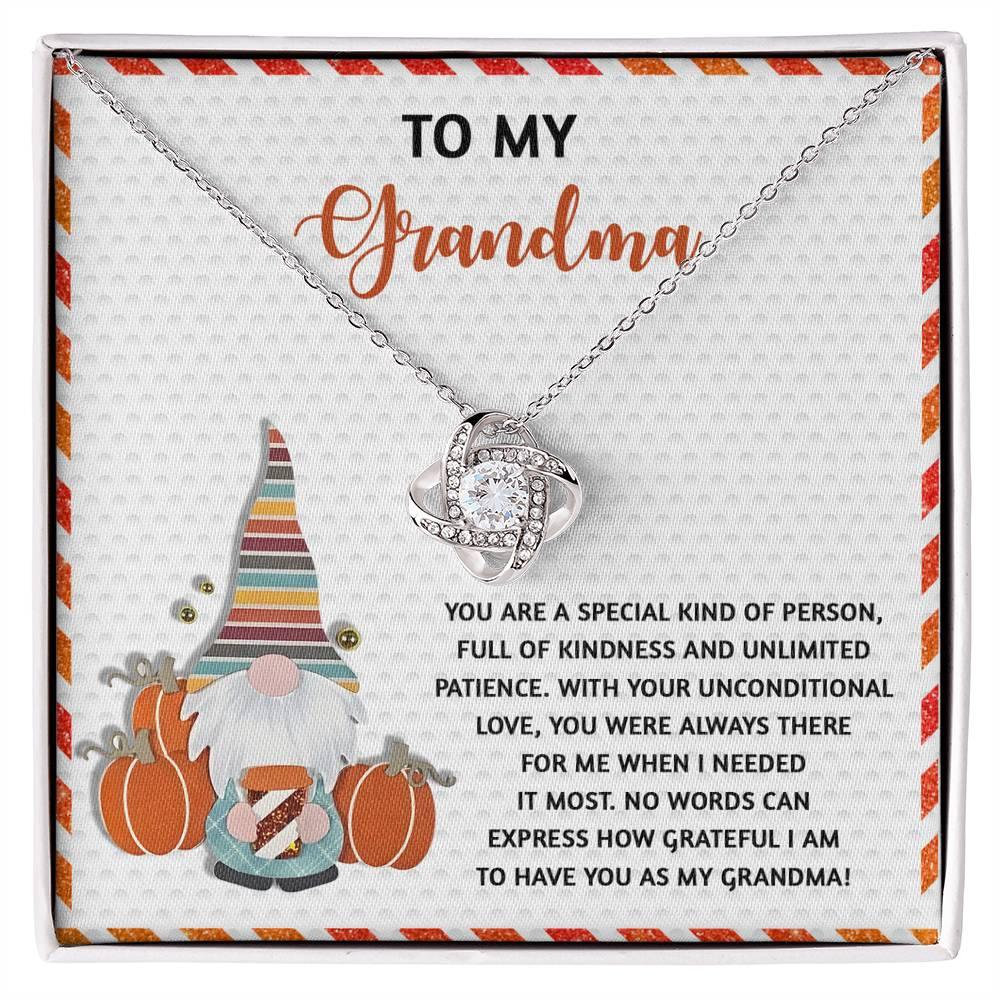 Gift for Grandma - Needed It Most - Love Knot Pendant Necklace - Mallard Moon Gift Shop