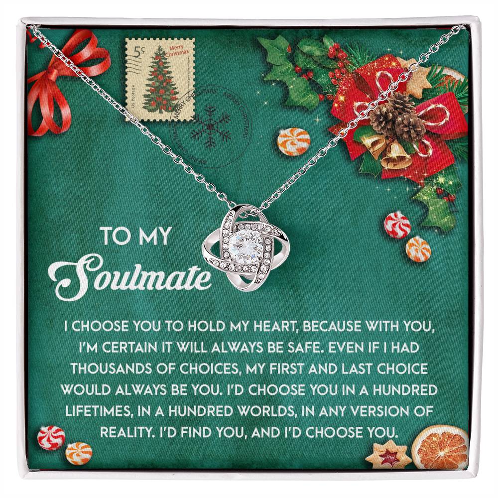 Gift for Soulmate - Be Safe - Love Knot Pendant Necklace - Mallard Moon Gift Shop