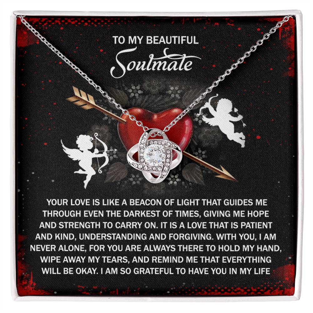 Gift for Soulmate - Beacon of Light - Love Knot Pendant Necklace - Mallard Moon Gift Shop