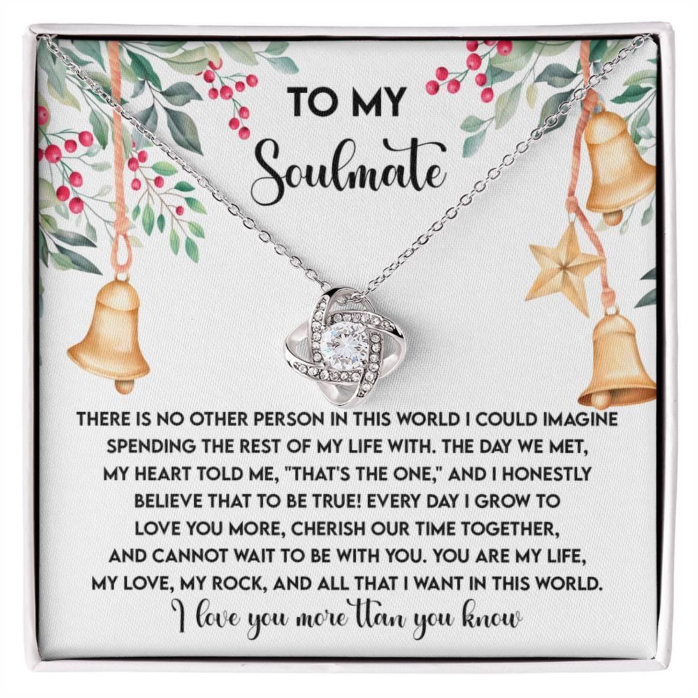 Gift for Soulmate - Be With You - Love Knot Pendant Necklace - Mallard Moon Gift Shop