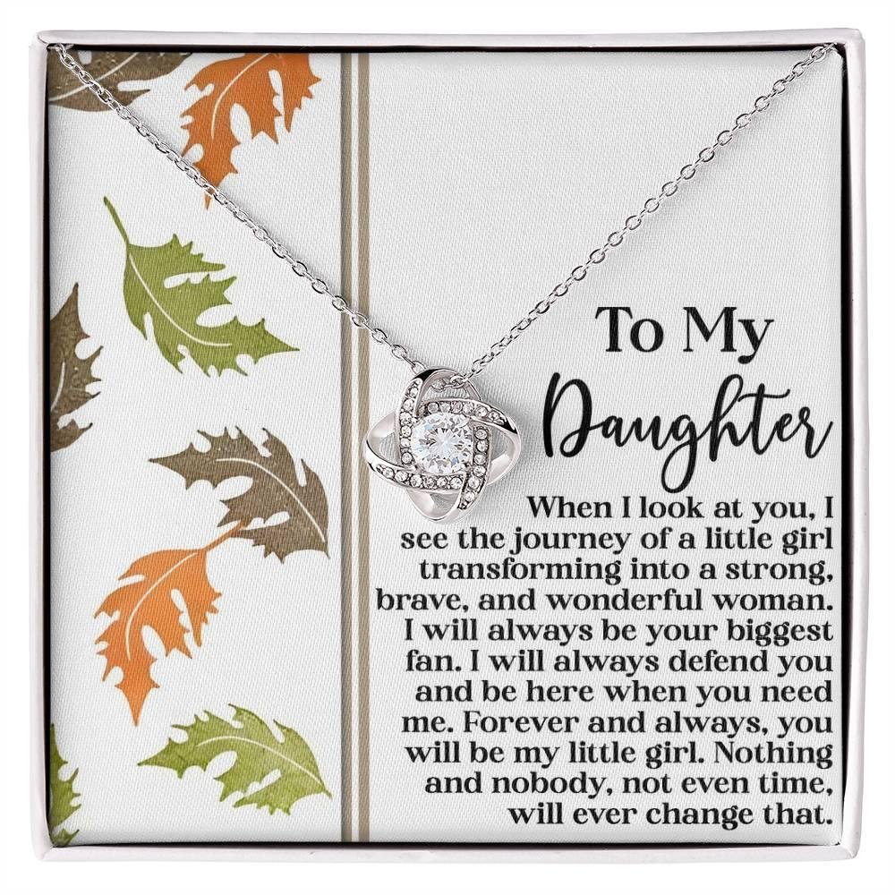 Gift for Daughter - Biggest Fan - Love Knot Pendant Necklace - Mallard Moon Gift Shop