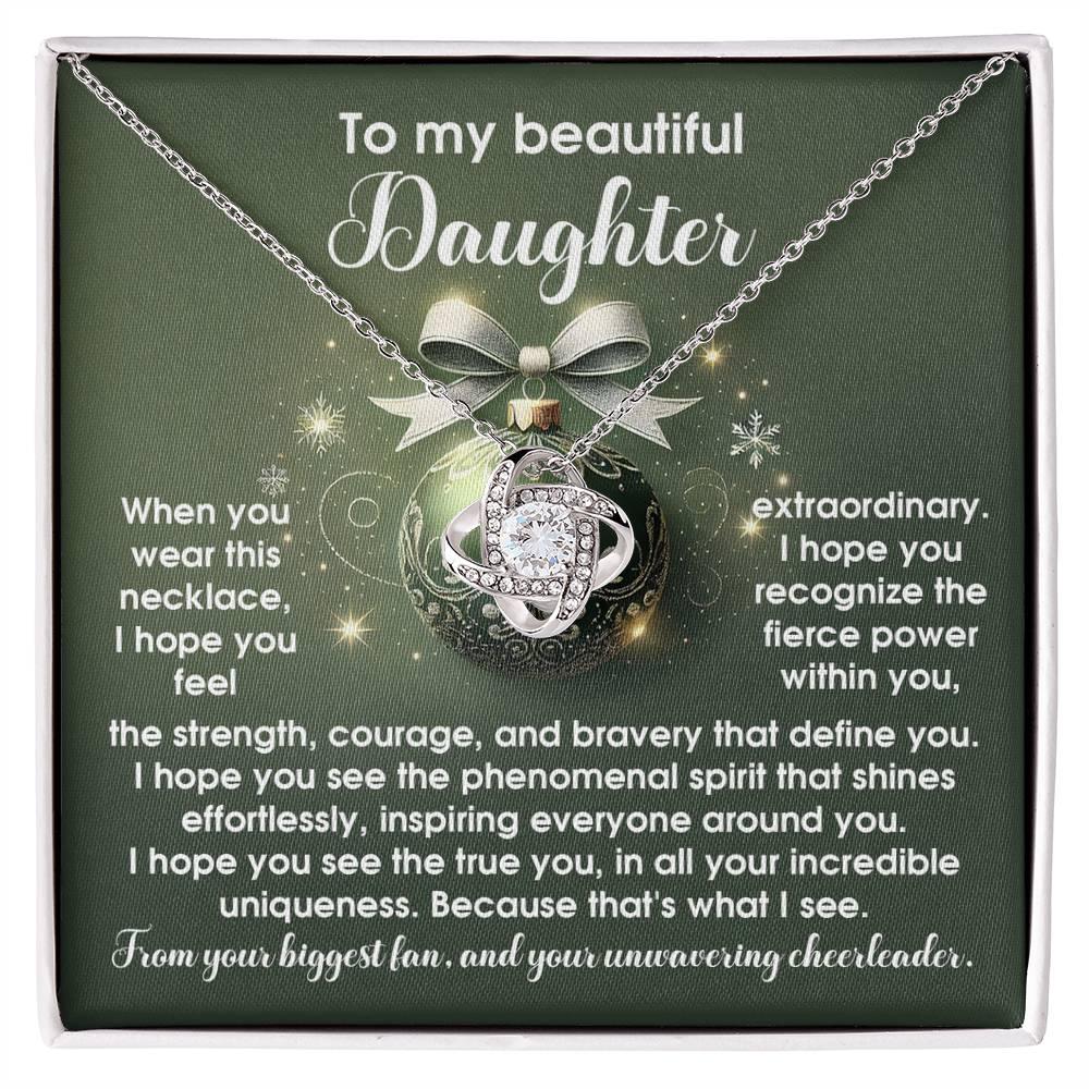 Gift for Daughter - Incredible Uniqueness - Love Knot Pendant Necklace - Mallard Moon Gift Shop