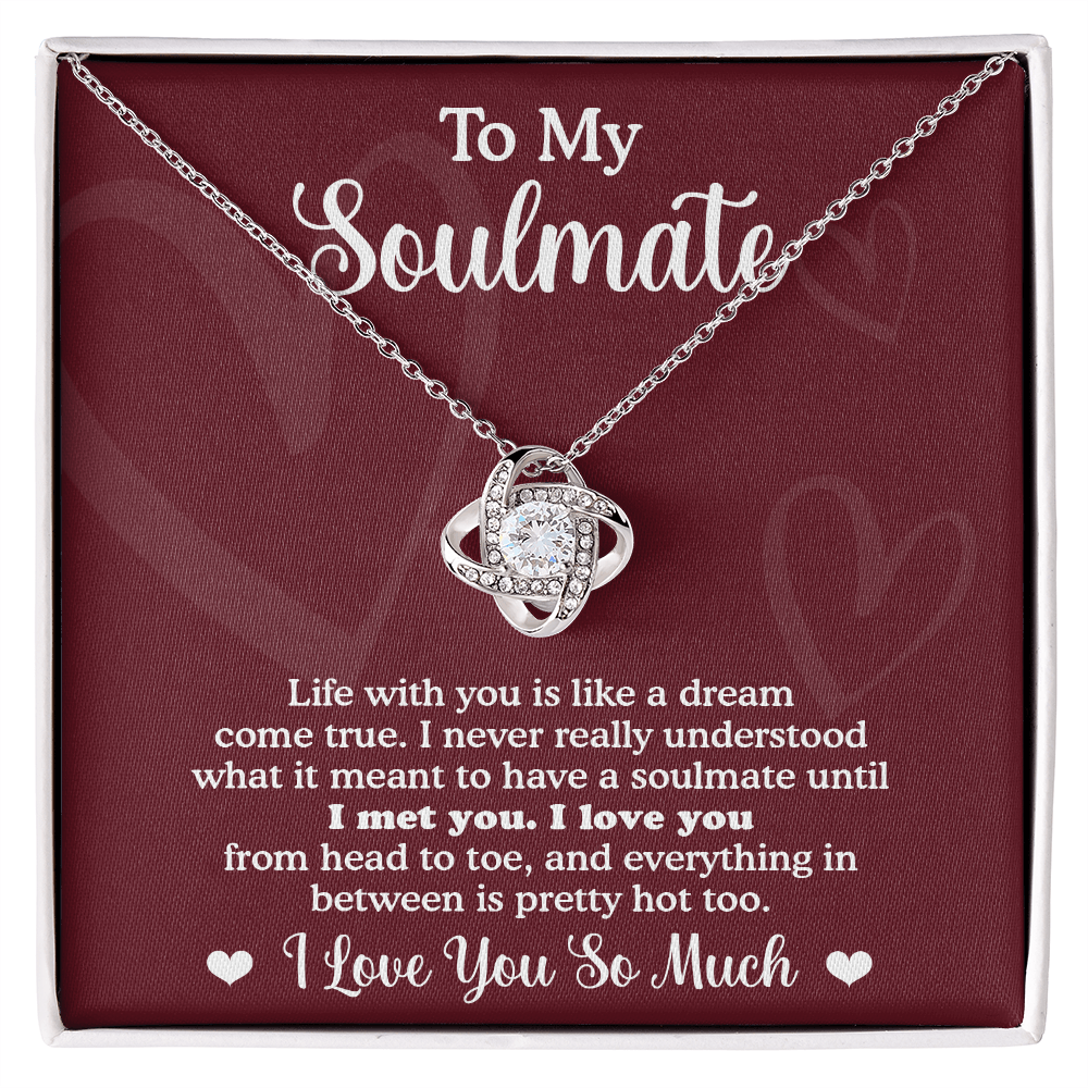 Gift for Soulmate - Life With You Is Like a Dream - Love Knot Necklace - Mallard Moon Gift Shop