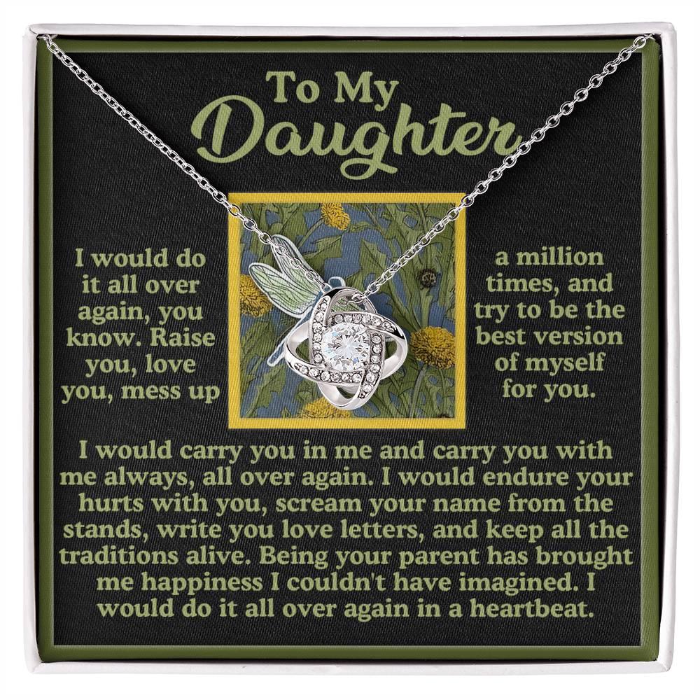 Gift for Daughter - All Over Again - Love Knot Pendant Necklace - Mallard Moon Gift Shop
