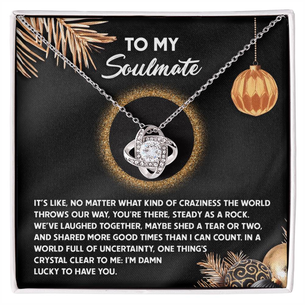 Gift for Soulmate - I Can Count - Love Knot Pendant Necklace - Mallard Moon Gift Shop