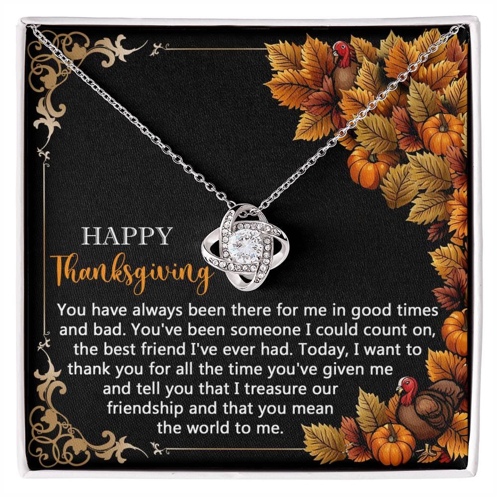 Gift for Thanksgiving - Count On - Love Knot Pendant Necklace - Mallard Moon Gift Shop