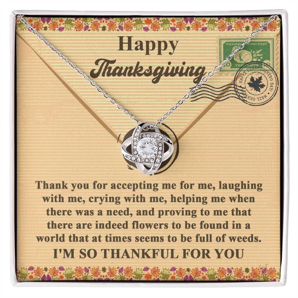 Gift for Thanksgiving - Proving To Me - Love Knot Pendant Necklace - Mallard Moon Gift Shop