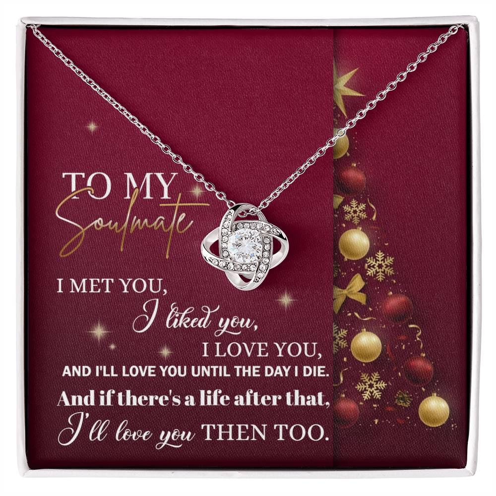 Gift for Soulmate - Love You Then - Love Knot Pendant Necklace - Mallard Moon Gift Shop