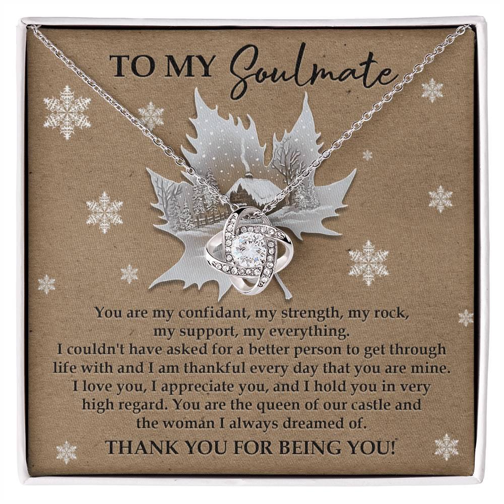 Gift for Soulmate - Our Castle - Love Knot Pendant Necklace - Mallard Moon Gift Shop