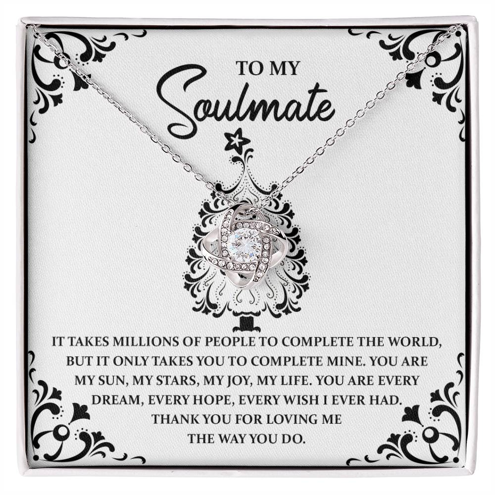 Gift for Soulmate - My Sun, Stars and Joy - Love Knot Pendant Necklace - Mallard Moon Gift Shop