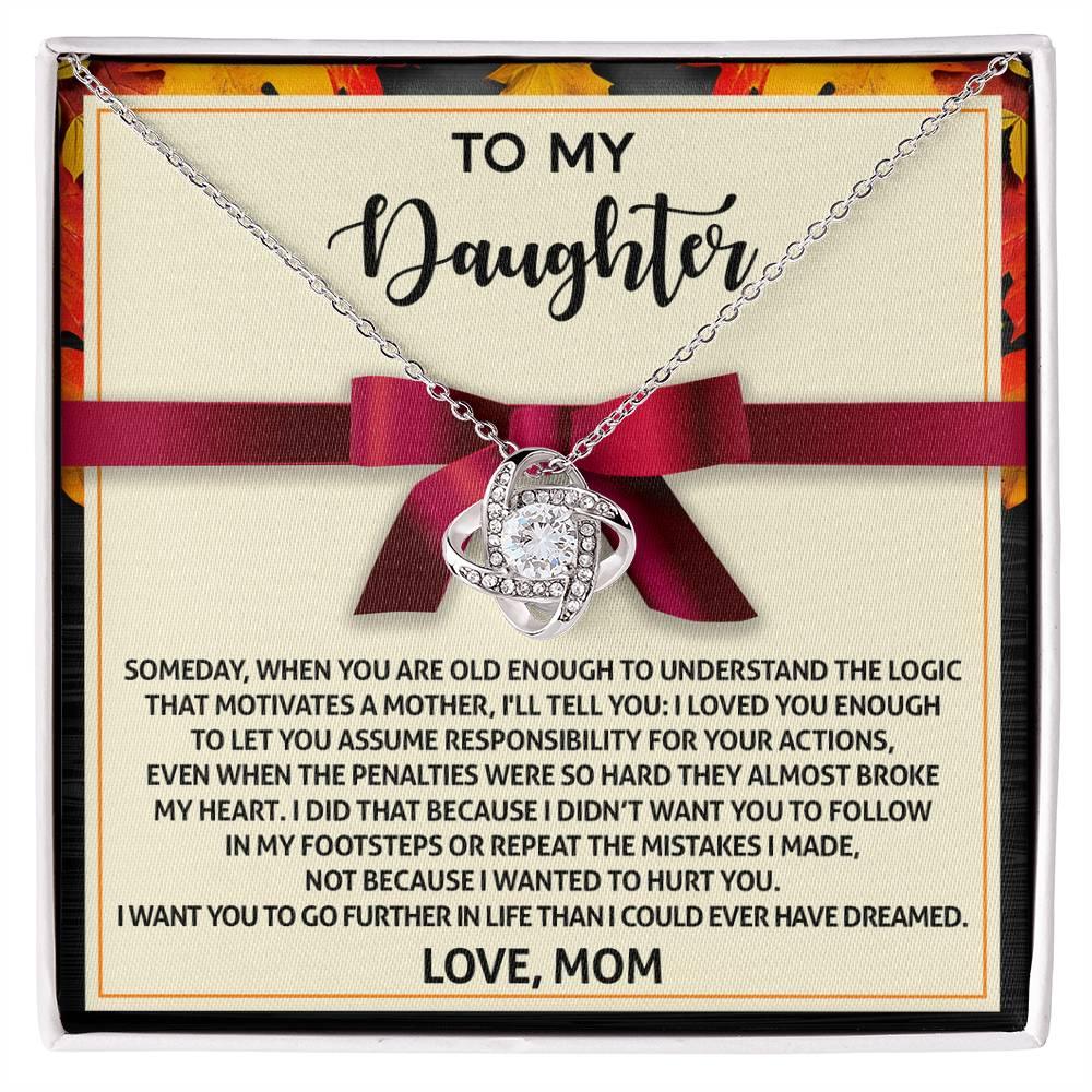 Gift for Daughter - Further In Life - Love Knot Pendant Necklace - Mallard Moon Gift Shop